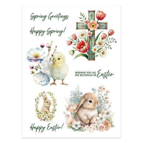 Spellbinders Spring Blessings Rub-On Sheets
