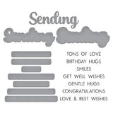 Spellbinders - Sending Smiles Sentiments Clear Stamp & Die Set from the Wildflowers Collection by Lisa Horton