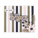 Spellbinders - Merry Sentiments Clear Stamp & Die Set from the All About Christmas Collection by Lisa Horton