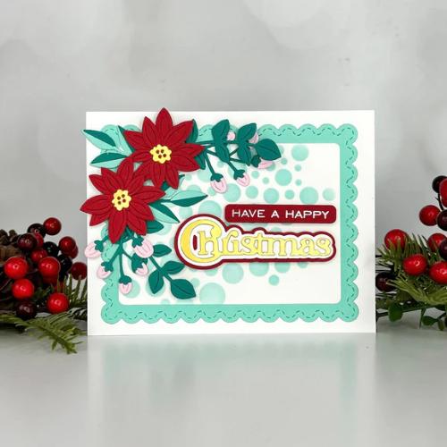 Spellbinders - Christmas Sentiments Clear Stamp & Die Set from the All About Christmas Collection by Lisa Horton