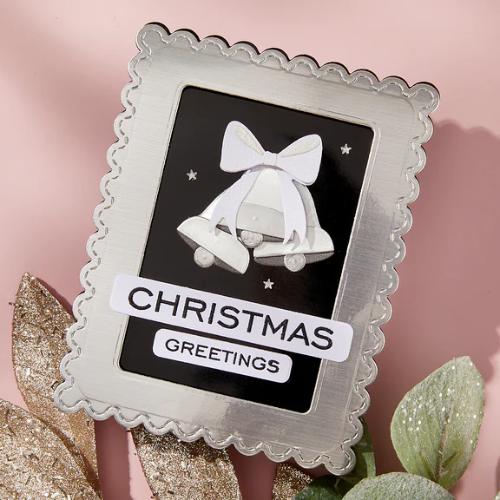 Spellbinders - Christmas Sentiments Clear Stamp & Die Set from the All About Christmas Collection by Lisa Horton