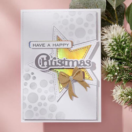 Spellbinders - Christmas Sentiments Clear Stamp & Die Set from the All About Christmas Collection by Lisa Horton