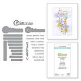 Spellbinders - Christmas Sentiments Clear Stamp & Die Set from the All About Christmas Collection by Lisa Horton