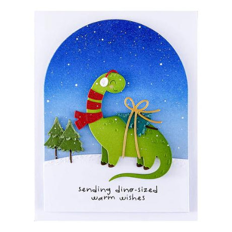 Spellbinders - Independent Exclusive - Dino-Sized Holiday Clear Stamp & Die Set