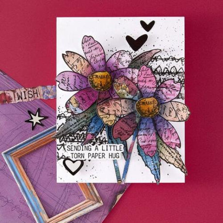 Spellbinders - Sculpted Scripted Floral Clear Stamp & Die Set from the Beautifully Imperfect Collection