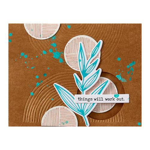 Spellbinders - Lined Circles Embossing Folder from the Modern Botanicals Collection by Dina Wakley