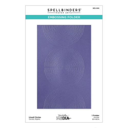 Spellbinders - Lined Circles Embossing Folder from the Modern Botanicals Collection by Dina Wakley