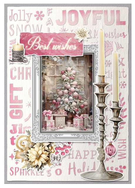 Studio Light Joyful Collage Christmas Essentials Embossing Folder