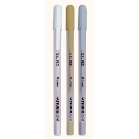 Studio Light Gel Pens White/Gold/Silver