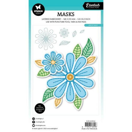 Studio Light - Large Daisy Essentials Mask Layered Embroidery (SL-ES-MASK344)