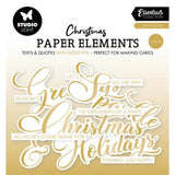 Studio Light Sentiments Classic Gold Christmas Paper Elements (SL-ES-PE36)