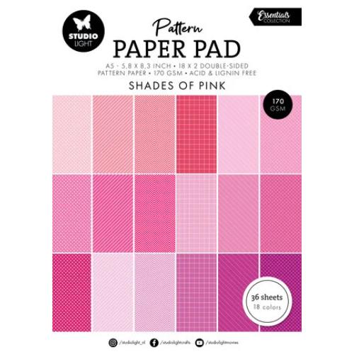 Studio Light Shades Of Pink Essentials A5 Pattern Paper Pad (SL-ES-PPP163)