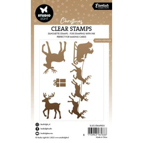 Studio Light Santa & Rendeer Christmas Clear Stamp (SL-ES-STAMP855)