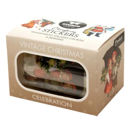 Studio Light Vintage Christmas Transparent Stickers on Roll Celebration (SL-ES-STIC47)