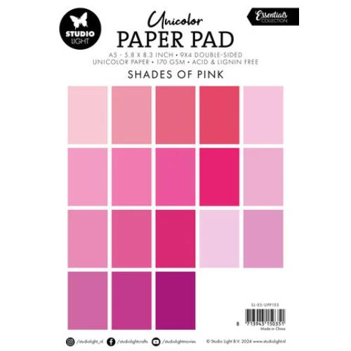 Studio Light Shades Of Pink Essentials A5 Unicolor Paper Pad (SL-ES-UPP155)