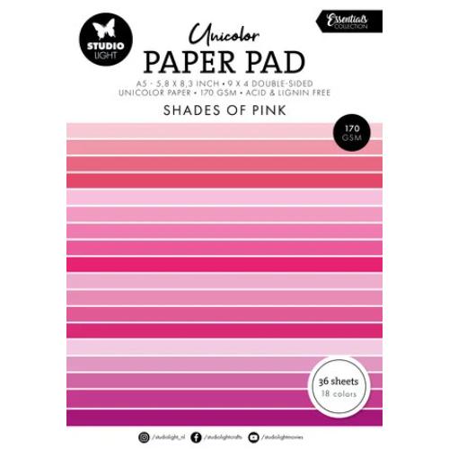 Studio Light Shades Of Pink Essentials A5 Unicolor Paper Pad (SL-ES-UPP155)