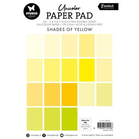 Studio Light Shades Of Yellow A5 Paper Pad (SL-ES-UPP231)