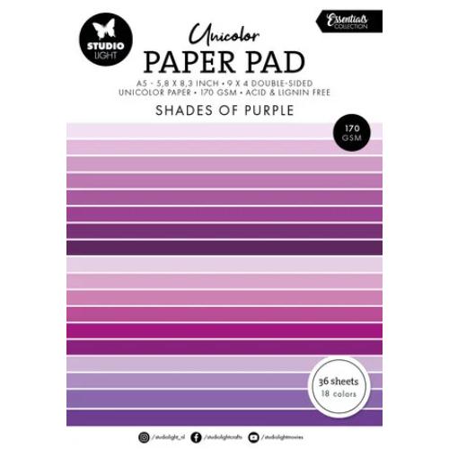 Studio Light Shades Of Purple A5 Unicolor Paper Pad (SL-ES-UPP247)