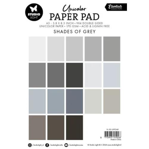 Studio Light Shades Of Grey A5 Unicolor Paper Pad (SL-ES-UPP248)