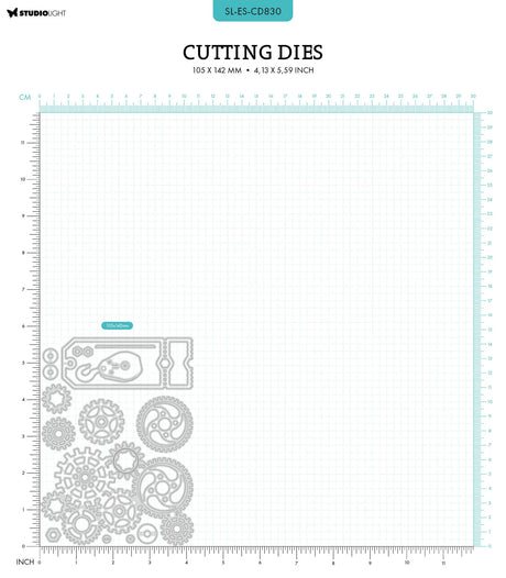 Studio Light Gearhead's Workshop Cutting Dies Gears & Ticket