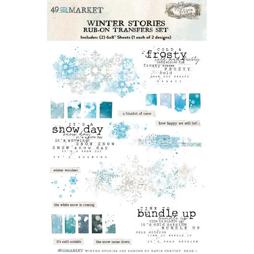 49 & Market - Winter Stories Rub-on Transfer Set