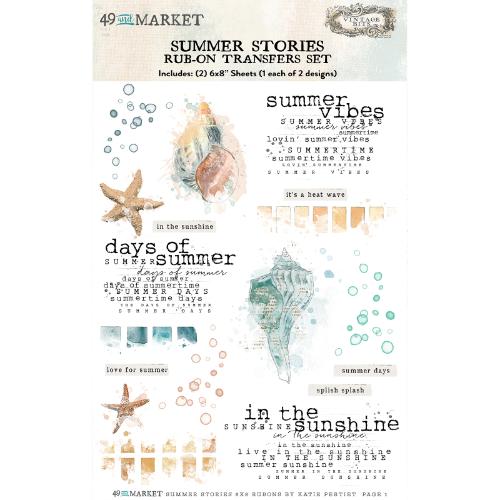 49 & Market - Summer Stories Rub-on Transfer Set