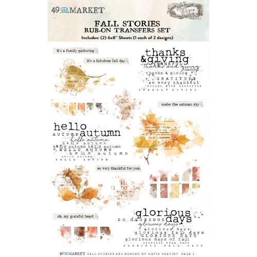 49 & Market - Fall Stories Rub-on Transfer Set