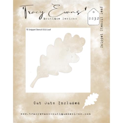 Tracy Evans Leaf 4x4 Inch Snippet Stencil (SS032)
