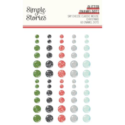 Simple Stories - Say Cheese Classic Mouse Christmas - Glitter Enamel Dots