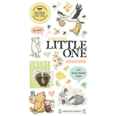 Simple Stories Say Cheese Classic Pooh Baby 6 x 12 Chipboard Sticker Sheet - Postage as per Actual