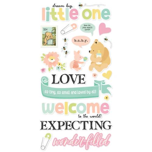 Simple Stories Say Cheese Classic Pooh Baby Foam Stickers - Postage as per Actual