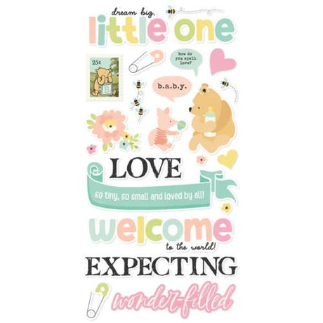 Simple Stories Say Cheese Classic Pooh Baby Foam Stickers - Postage as per Actual