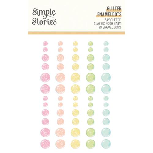 Simple Stories Say Cheese Classic Pooh Baby Glitter Enamel Dots