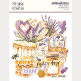Simple Vintage Lavender Fields Chipboard Pieces