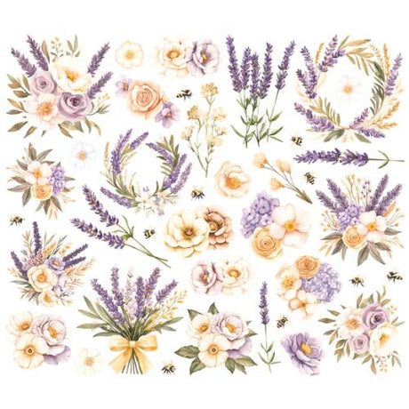Simple Vintage Lavender Fields Floral Bits & Pieces