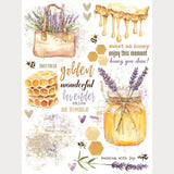 Simple Vintage Lavender Fields Rub Ons