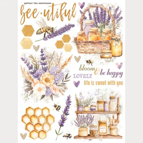 Simple Vintage Lavender Fields Rub Ons