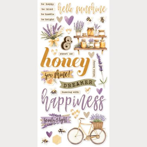 Simple Vintage Lavender Fields Foam Stickers - Postage as per Actual