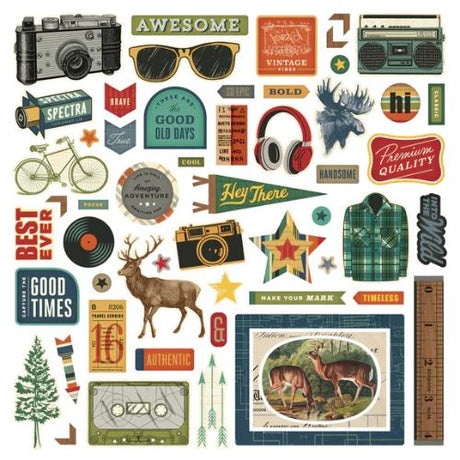 Simple Stories Rustic Legend Chipboard Pieces