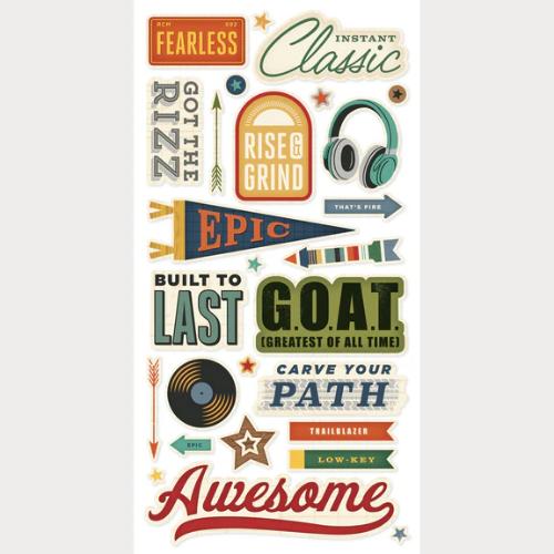 Simple Stories Rustic Legend Foam Stickers - Postage as per Actual