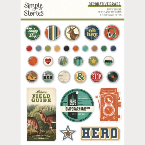 Simple Stories Rustic Legend Decorative Brads
