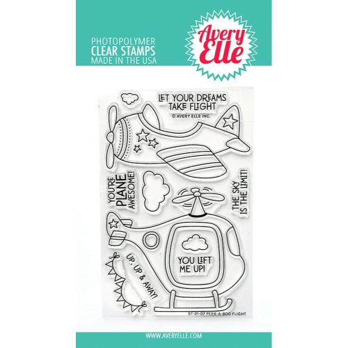 Avery Elle - Peek-A-Boo Flight Clear Stamps