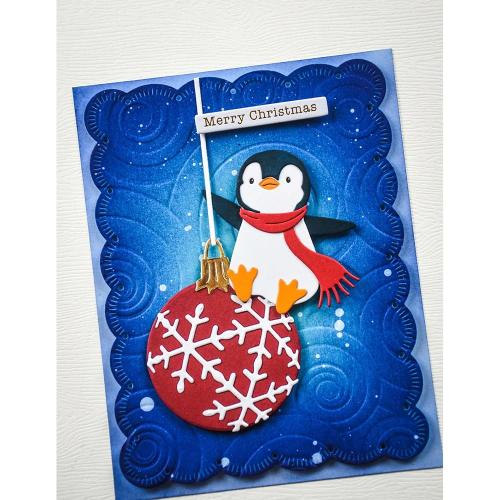 Memory Box - Merry Christmas Foil Greetings White Tabs