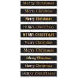 Memory Box - Merry Christmas Foil Greetings Black Tabs