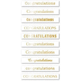Memory Box - Congratulations Foil Greetings White Tabs