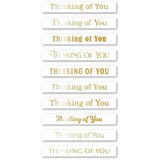 Memory Box - Thinking of You Foil Greetings White Tabs