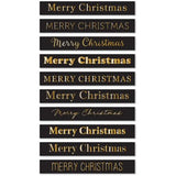 Memory Box - Merry Christmas Foil Greetings Large Black Tabs