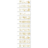 Memory Box - Christmas Magic Labels White Foil Tabs