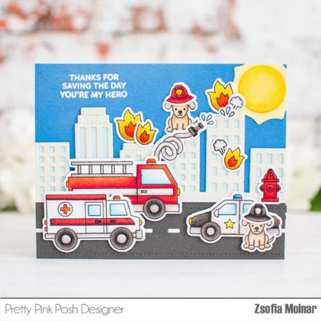 Pretty Pink Posh - Helper Vehicles Stamp Set