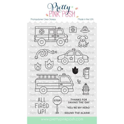 Pretty Pink Posh - Helper Vehicles Stamp Set